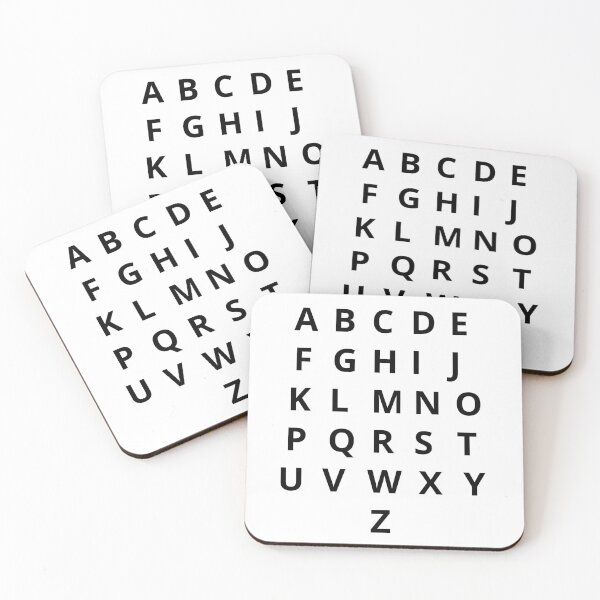 Item preview, English Alphabets Black Font Letters designed and sold by SHOPBLOB.