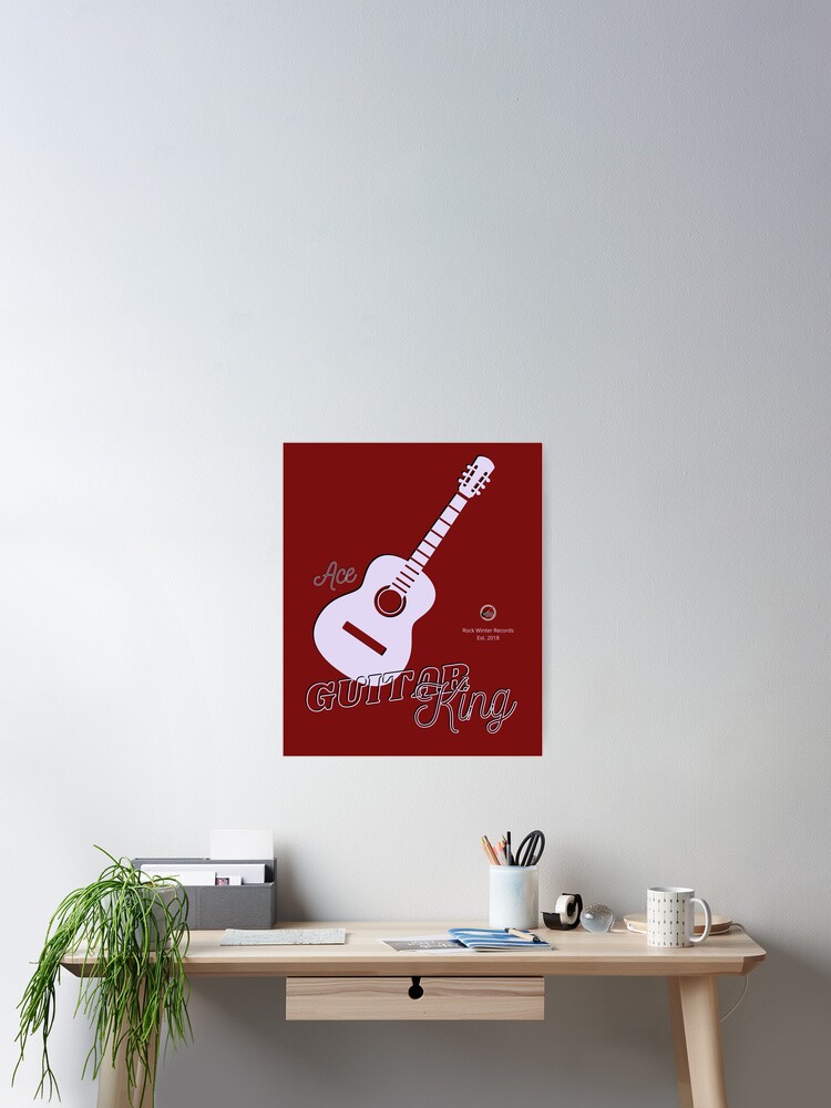 Thumbnail 2 of 3, Poster, Ace: Guitar King rwr designed and sold by RockWinterRec.