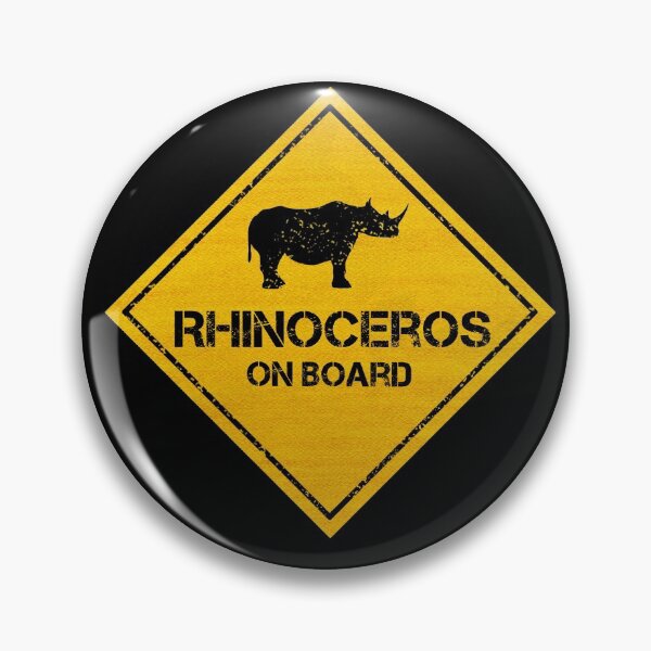 Item preview, RHINOCEROS ON BOARD - Stickers for Cars designed and sold by CAUTION SHOP.