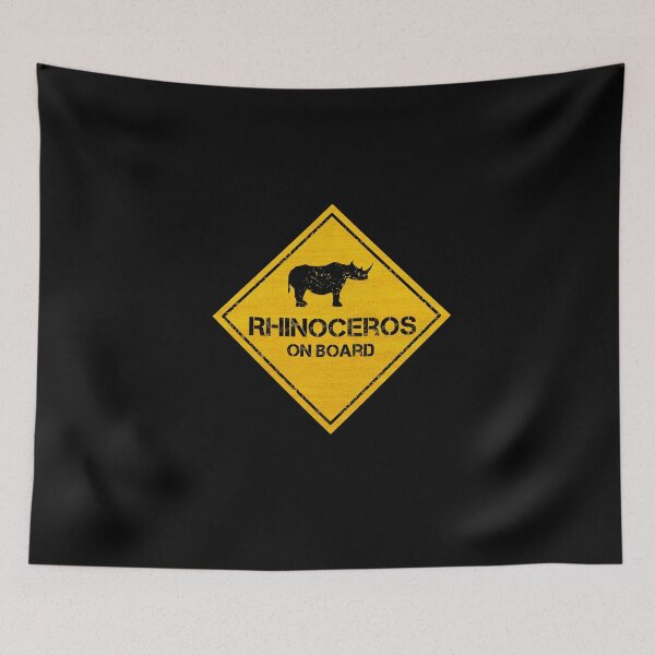 Item preview, RHINOCEROS ON BOARD - Stickers for Cars designed and sold by CAUTION SHOP.