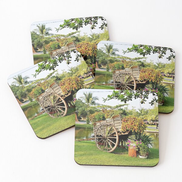 Item preview, Flowers in the Old Wagon on the garden. designed and sold by VinBasis.