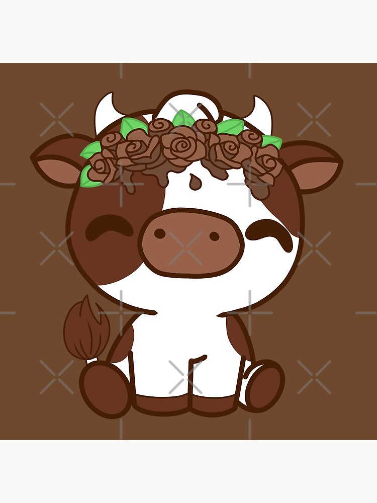 Chocolate Cow kawaii Poster for Sale by MayBK