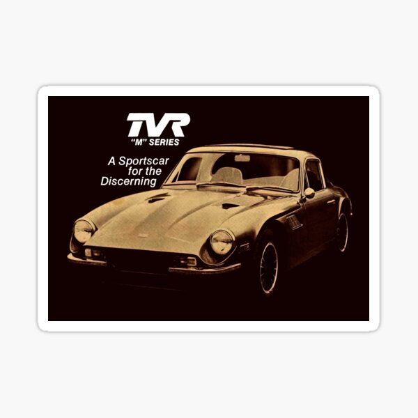 TVR UK Graffiti Style Ovale 100mm retro voiture classique ou autocollant casque Griffith et