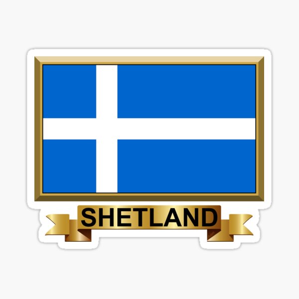 Shetland Flag Gifts, Masks, Stickers & Products (N) Sticker