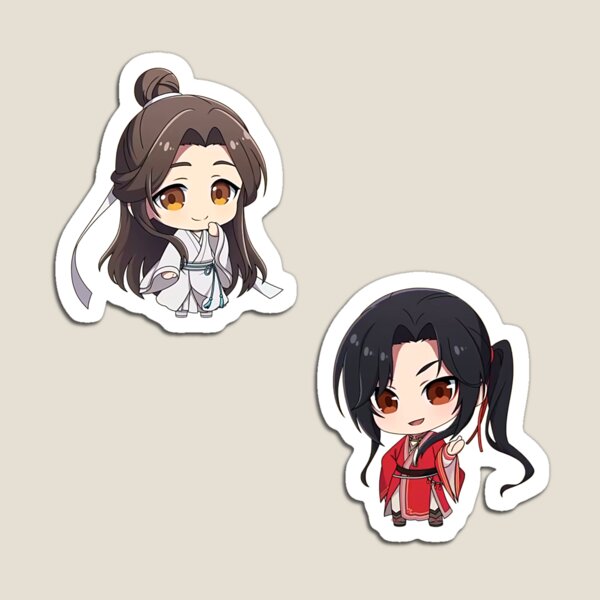 Aperçu de l'œuvre TGCF - Les fonctionnaires du ciel bénissant Hualian - hua cheng et xie lian pack d'autocollants chibi mignons créée et vendue par Omagatoki.