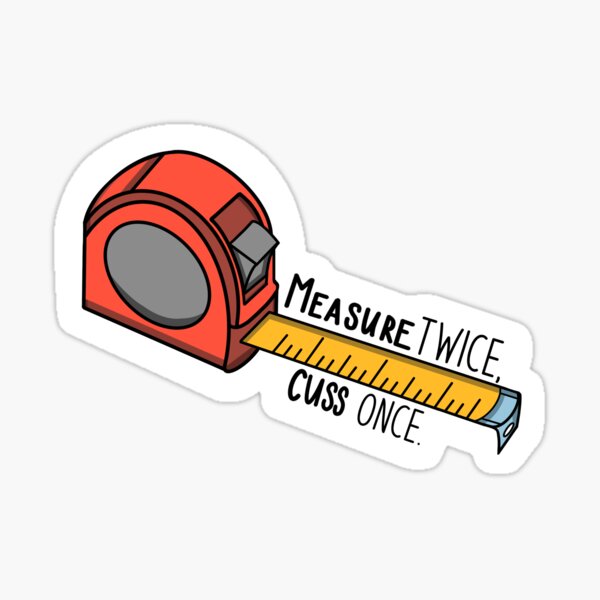 Cute Tape Measure Sticker for Sale by Sam Spencer