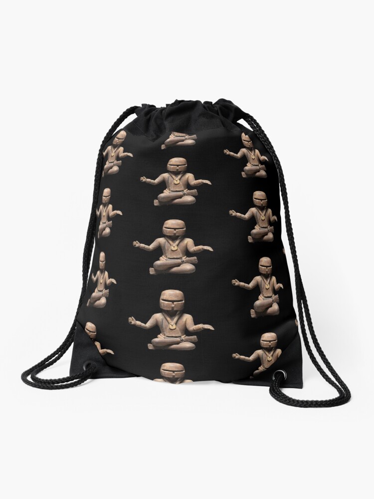 Thumbnail 1 of 3, Drawstring Bag, Maya Boxeur (Dating 600-900 AD) designed and sold by Mantra-tshirt.