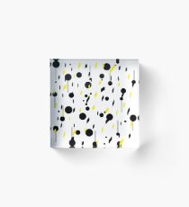 art of black and yellow Acrylic Block