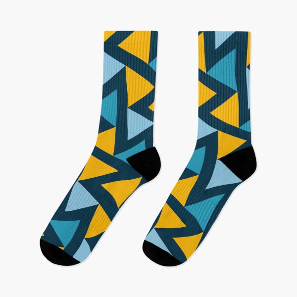 Item preview, Blue And Yellow Triangle Pattern designed and sold by MclaughlinGifts.
