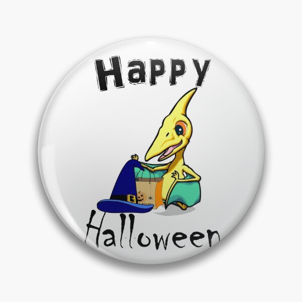 Item preview, Halloween Dino Pteranodon Sitting Happy Halloween #2 designed and sold by Hypnotees.