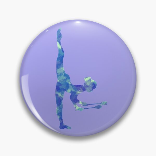 Item preview, Blue/Green Rhythmic Gymnast  Clubs designed and sold by Becky-Marie.