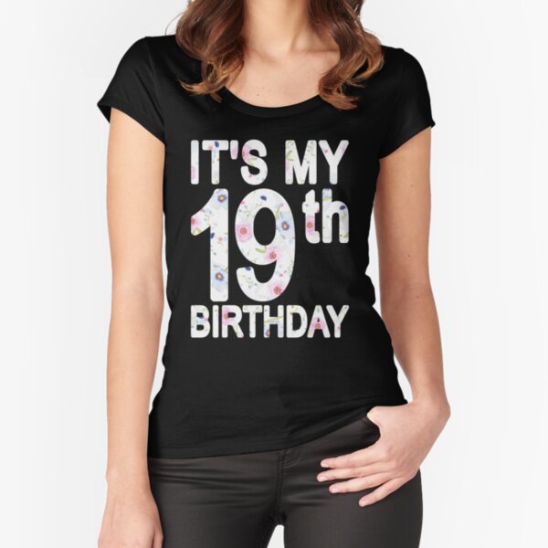 For 19th Birthday Gift Born In 2001 - 19 Year Old Girl Gifts  Essential  T-Shirt for Sale by zackup