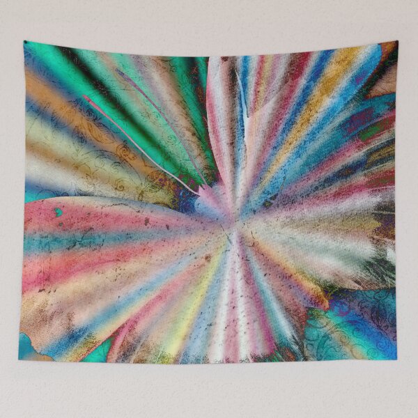 Item preview,   butterfly, butterfly print, butterfly art,Tapestries,Tapestry,throw blankets,floral design, flower, flowers, nature, summer, green, watercolor, flower print designed and sold by eyesight4vision.