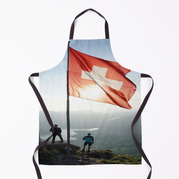 Artikelvorschau, Schweiz-Flagge in den Bergen mit auch entworfen und verkauft von dynastyokou.