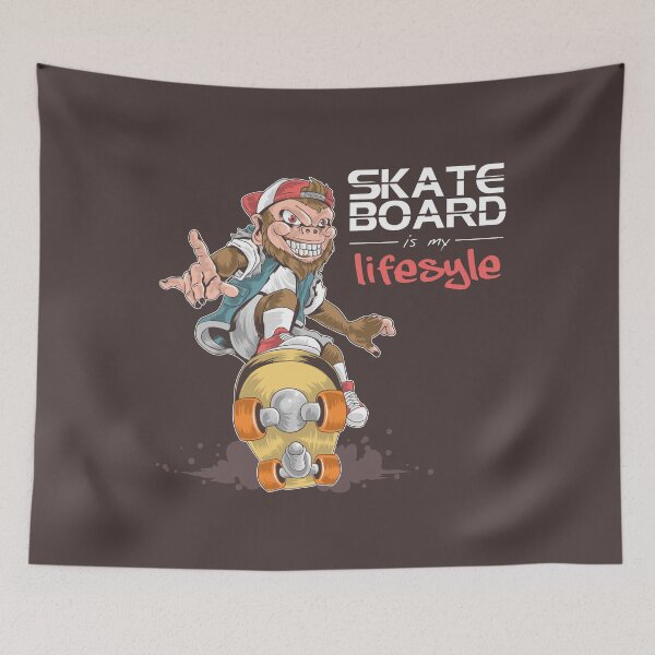 Item preview, cool monkey on skateboard | skateboard, cool, skater, funny, animal, animals, ape, rad designed and sold by I'm  Redz.