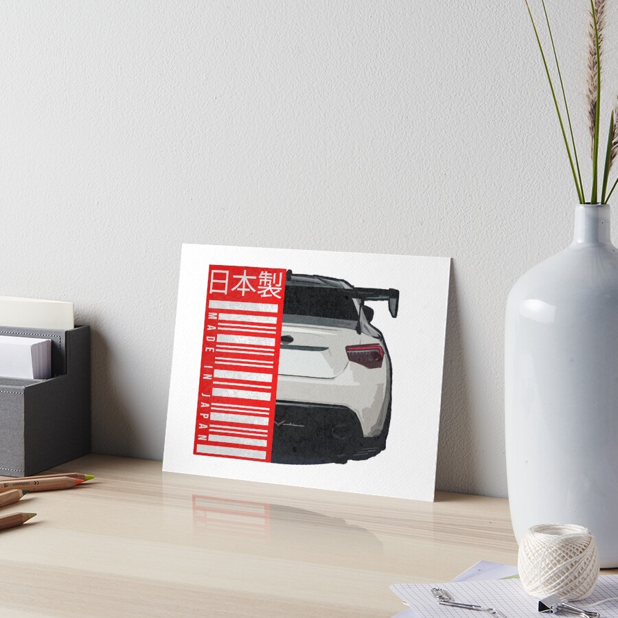 " Made in Japan white Japanese Car JDM lowered car enthusiast" Art