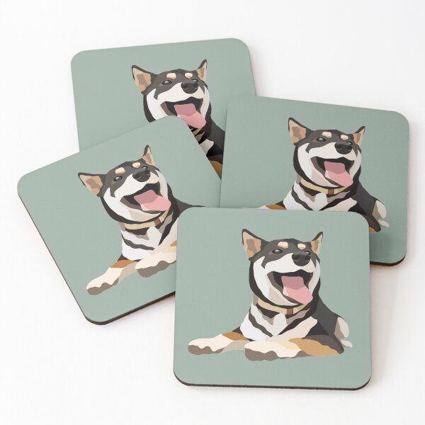 Item preview, Tricolor Shiba Inu Dog Portrait Digital Illustration designed and sold by sherylwylie.