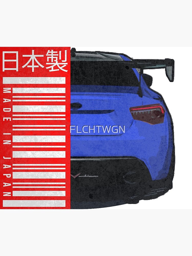 "Made in Japan blue Japanese Car JDM lowered car enthusiast" Poster by