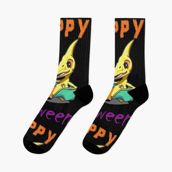 Item preview, Halloween Dino Pteranodon Sitting Happy Halloween #3 designed and sold by Hypnotees.