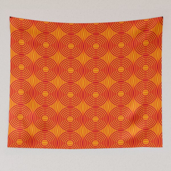 Item preview, Orange Circle Rings Pattern designed and sold by Mint-Rose.