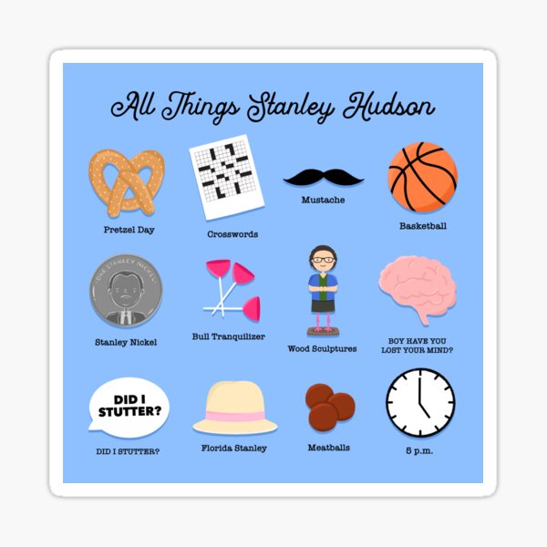 Stanley Hudson Stickers for Sale