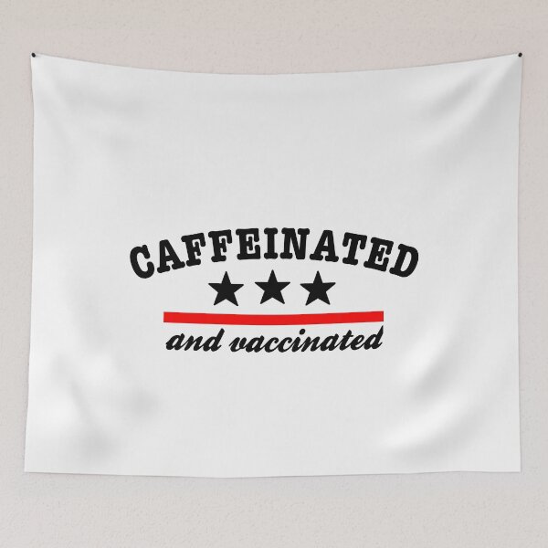 Item preview, Caffeinated and Vaccinated T-shirt, Vaccinated Covid-19, Gifts for Doctors, Gifts for Nurses designed and sold by medbouk1.