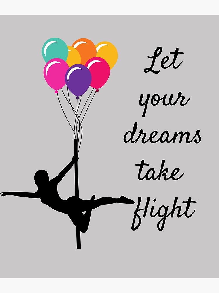 Pole dance quote Flying pole dancer | Poster
