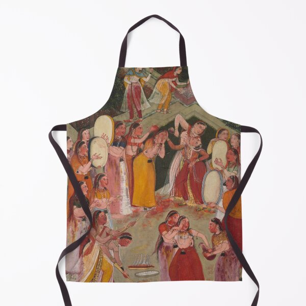 Item preview, Girls Spraying Each Other at Holi designed and sold by HinduArtGallery.