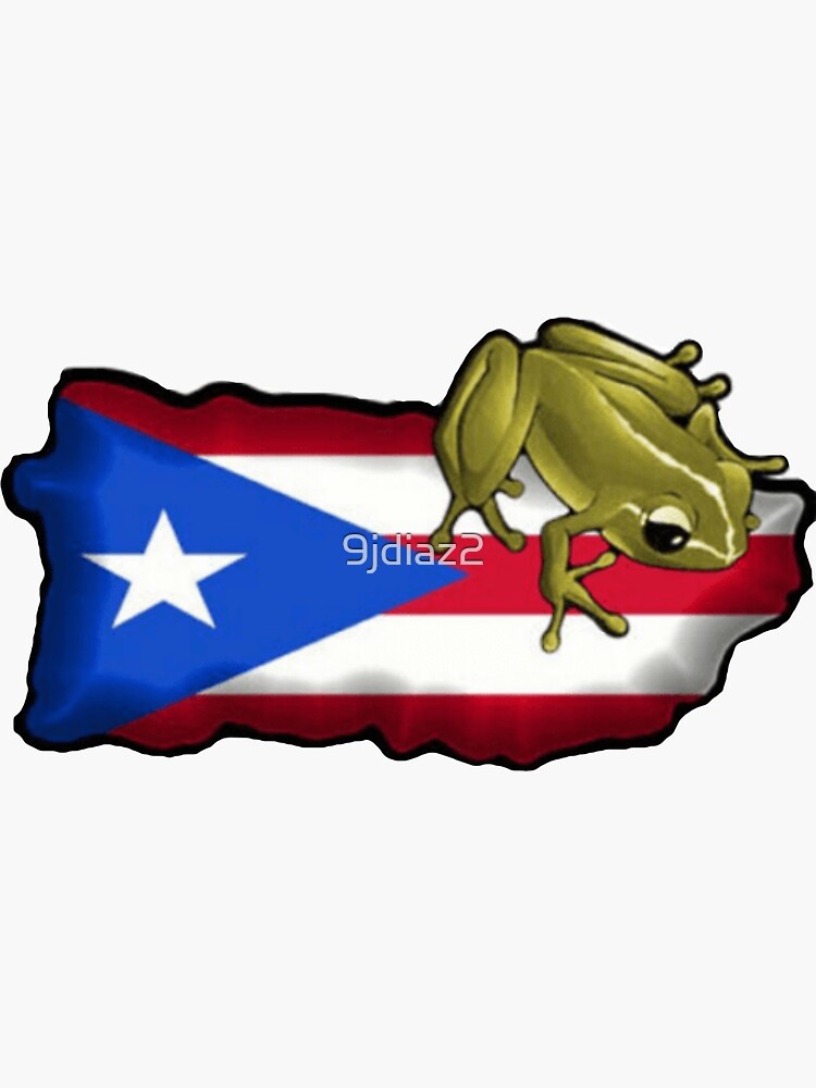 Coquí Taíno playing the Puerto Rican Flag Conga Metal Print for Sale by  SoLunAgua   Redbubble