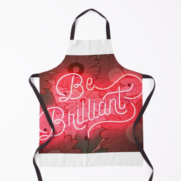 Item preview, Be Brilliant - Red Neon Text With Flowers Background designed and sold by cypher33.