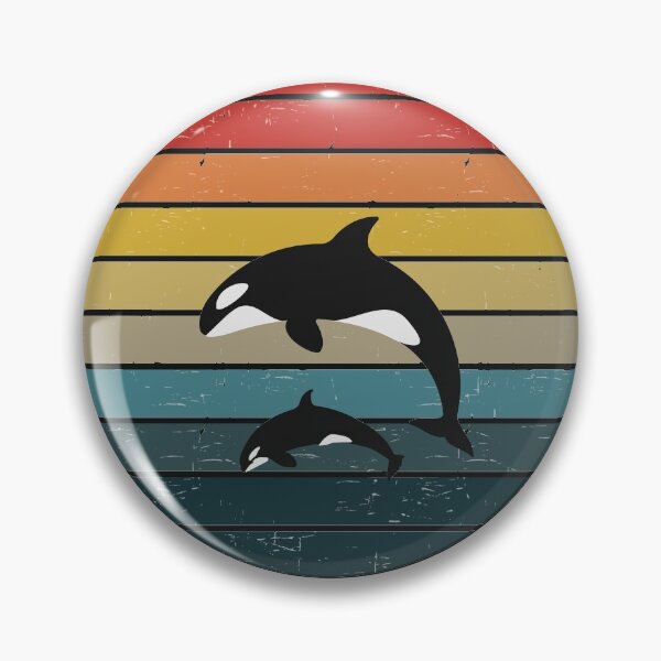 Item preview, Orca Family Vintage Retro Art, Killer Whale Family designed and sold by Kamishop05.