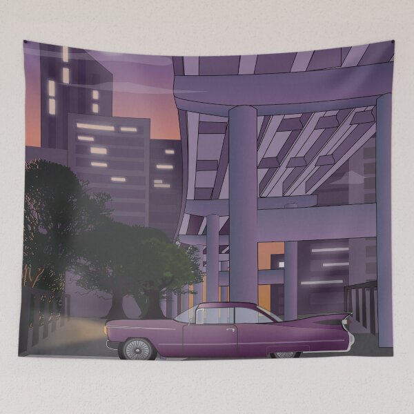 Item preview, Cityscape aesthetic  l aesthetic anime night city vaporwave designed and sold by Bossin.