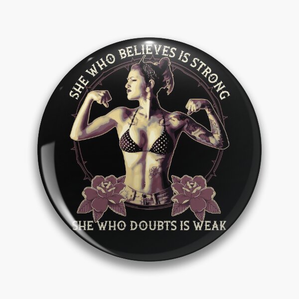 Item preview, She Who Believes is Strong, Tattooed Woman, Strength Design, Tattoo Shirt designed and sold by Proverbial Wisdom Design.