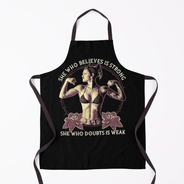 Item preview, She Who Believes is Strong, Tattooed Woman, Strength Design, Tattoo Shirt designed and sold by Proverbial Wisdom Design.