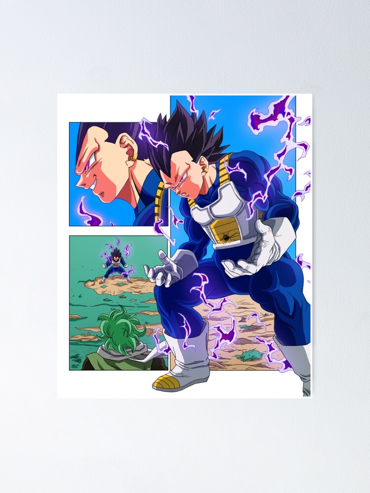 Vegeta Ultra Ego Original Art Poster - Dragon Ball Super Anime Wall Art, DBZ