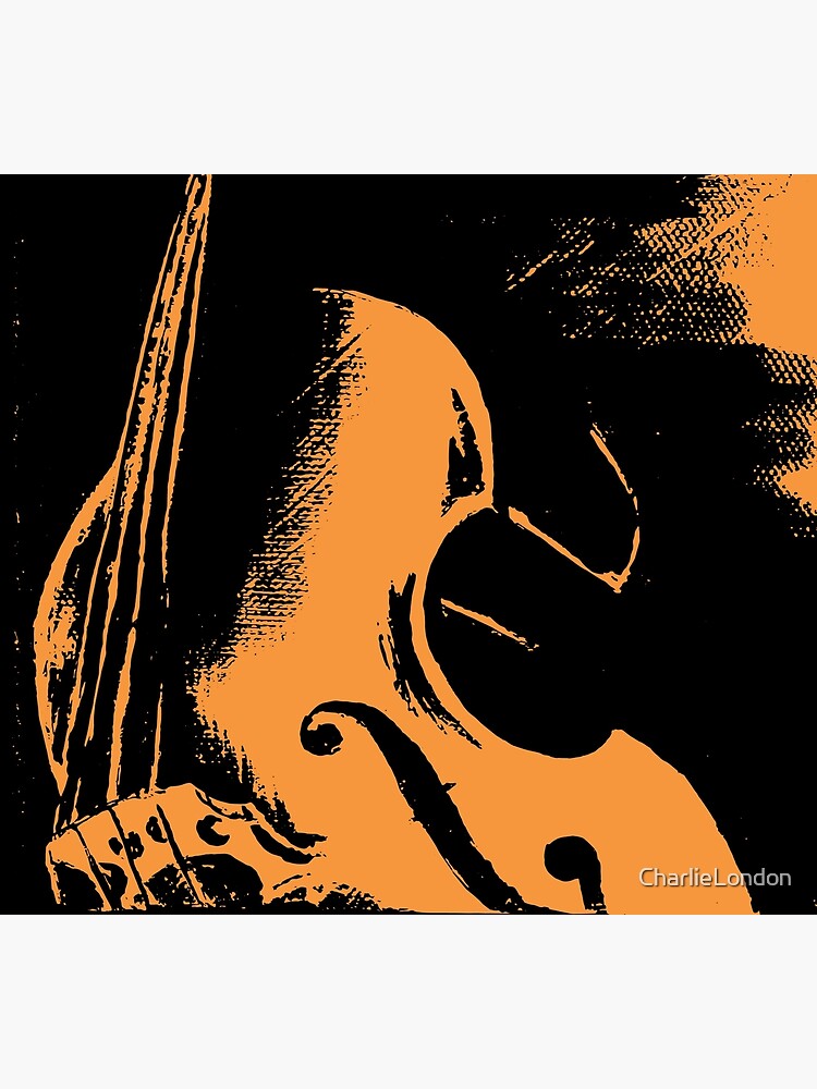 "Double Bass Silhouette Painting" Art Print by CharlieLondon Redbubble