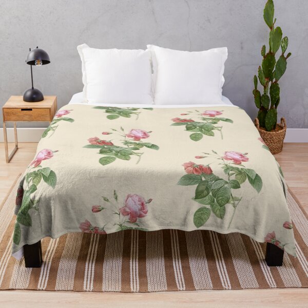 Item preview, Vintage Rosebush with Leaning Buttons Art - Pierre-Joseph Redouté designed and sold by shencaben.