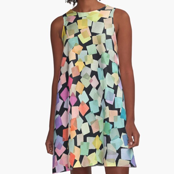 Item preview, Multicolored Confetti Party Mascot - Rainbow Squares Geometric Print designed and sold by ninoladesign.