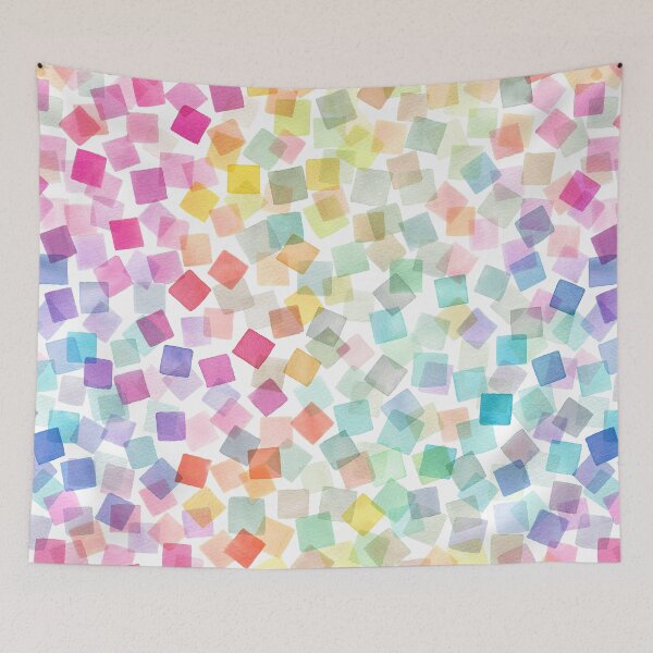 Item preview, Multicolored Confetti Party Mascot - Rainbow Squares Geometric Print designed and sold by ninoladesign.