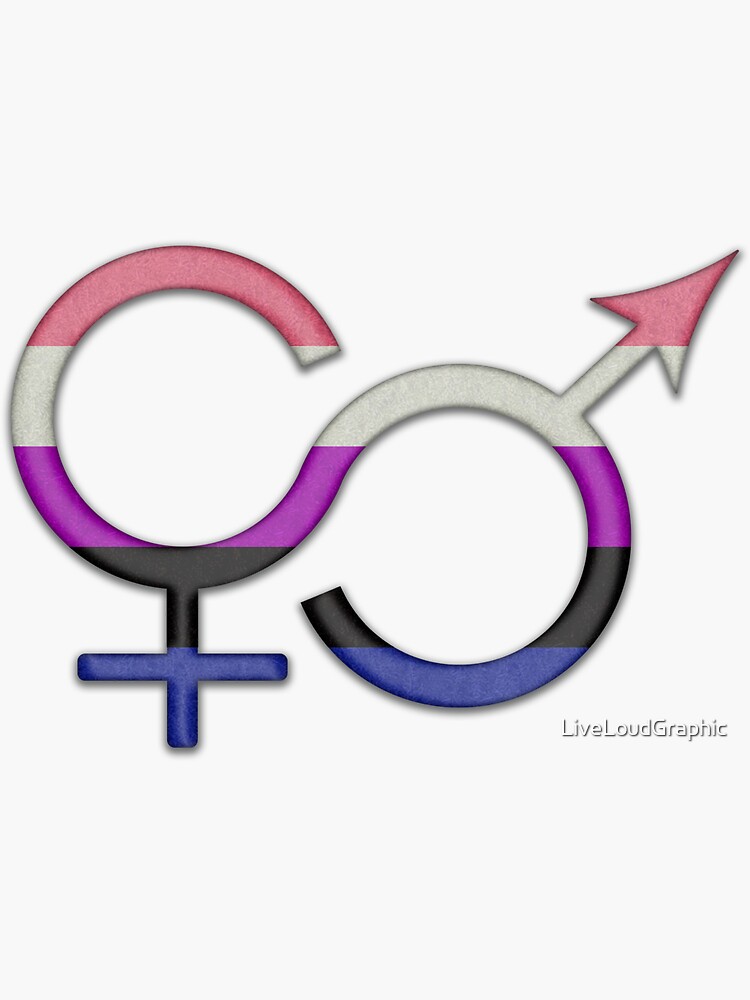 Gender Fluid Symbol Sticker For Sale By Liveloudgraphic Redbubble