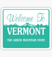 Welcome to Vermont, Road Sign, USA Sticker