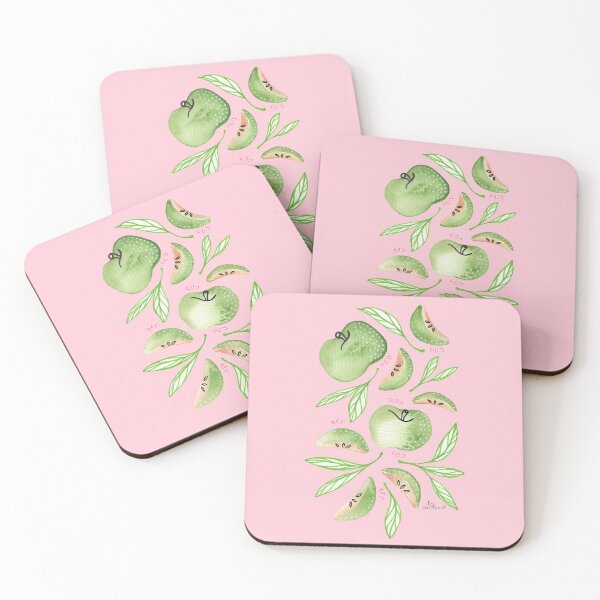 Item preview, Granny Smith Apples in Pink  designed and sold by LZ Cathcart.