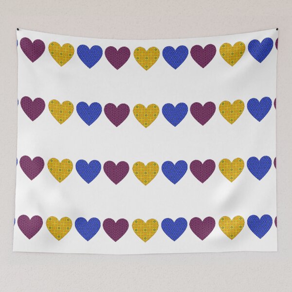 Item preview, Heart Patterns in Primary Colors  designed and sold by Amanda1775.