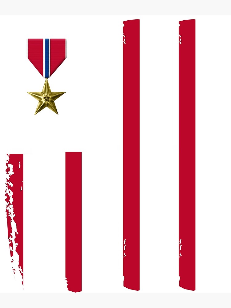 "Military Bronze Star Medal US Flag Veteran Bronze Star Award " Poster