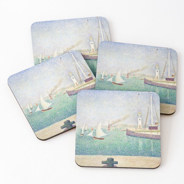 Item preview, Neo Impressionism Painting Entrance of The Port of Honfleur (Entrée du port d'Honfleur) (1886) by Georges Seurat designed and sold by Designedbysm.