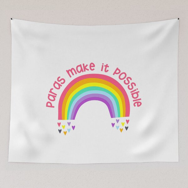 Item preview, Paras Make It Possible Bright Rainbow Hearts designed and sold by Kirsten Uecker.