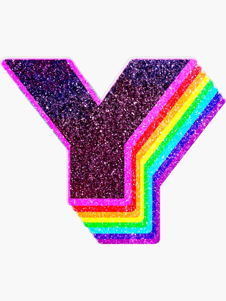 "Letter Y Glitter" Sticker for Sale by Artistive Redbubble