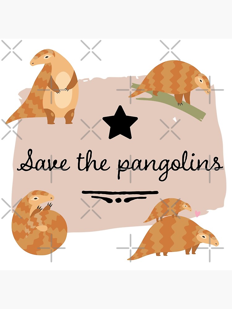 Disover Save the Pangolins - Cute Endangered Pangolins activist design Premium Matte Vertical Poster
