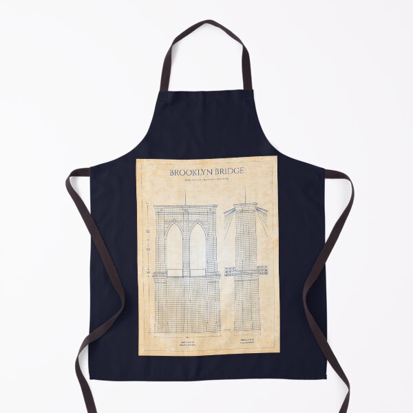 Item preview, Brooklyn Bridge (Old Blue Grid) Dark Blue Color designed and sold by BGALAXY.