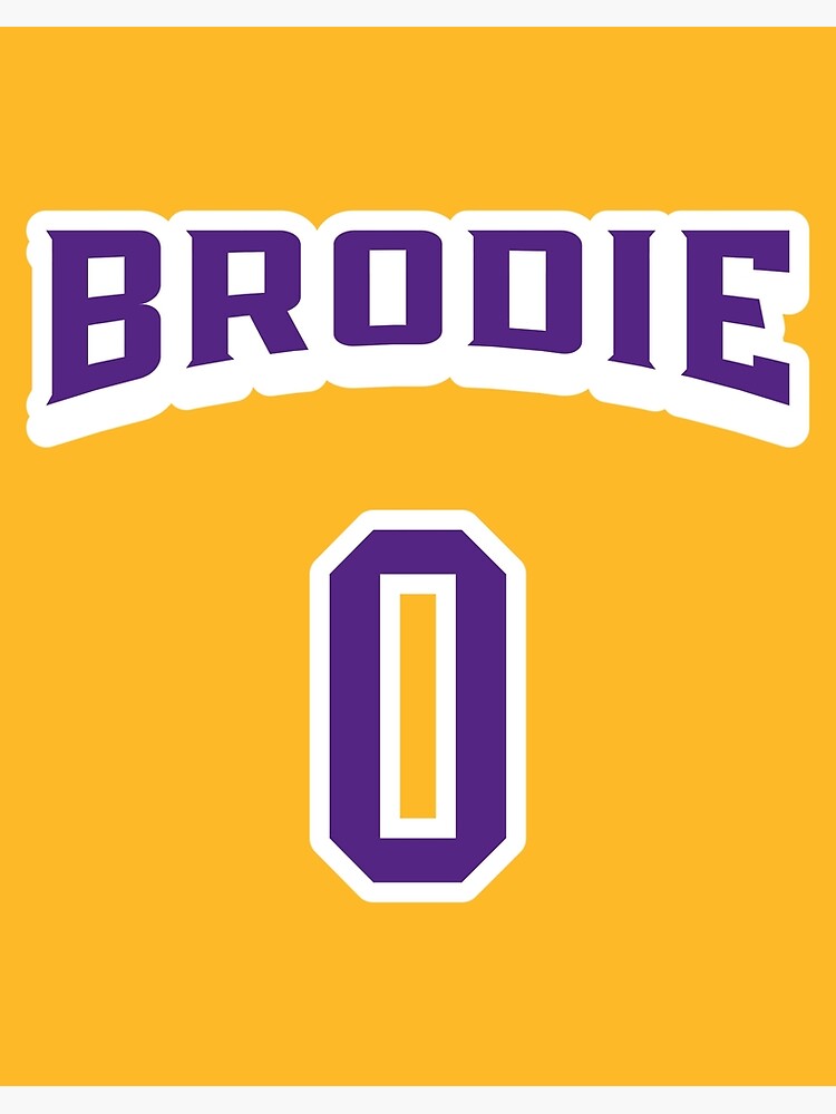 Brodie 0 Los Angeles Lakers Art Board Print